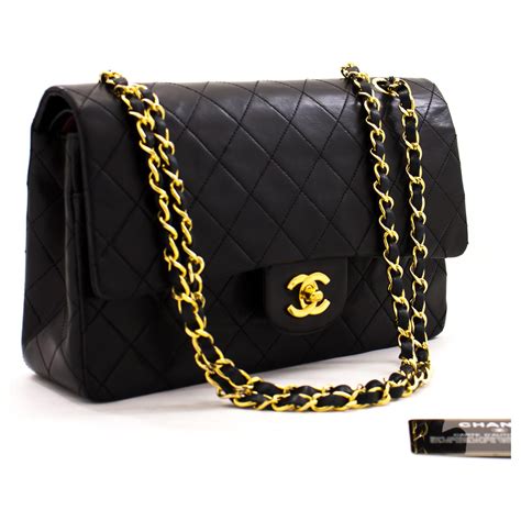 authentic Chanel black handbags